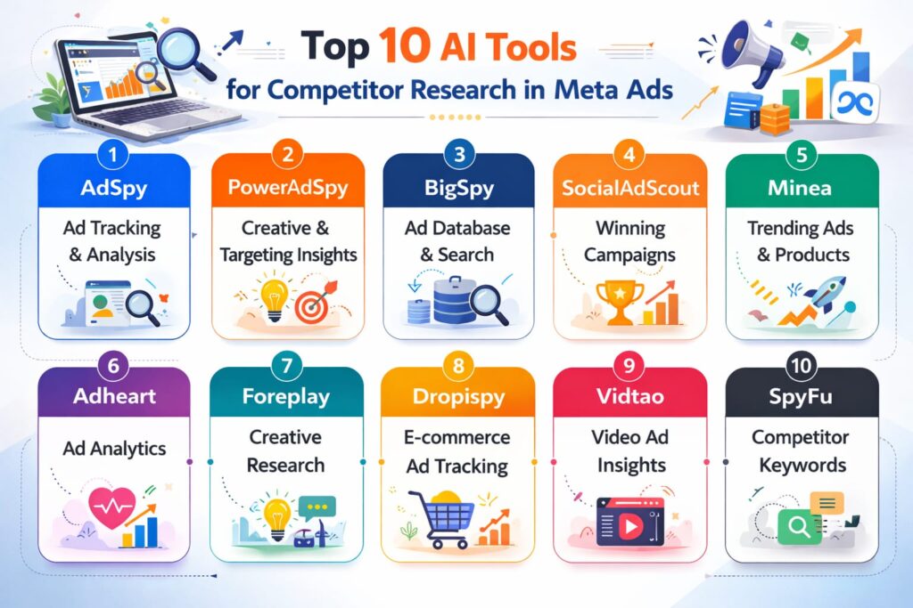 Top 10 AI Tools for Meta Ads Research